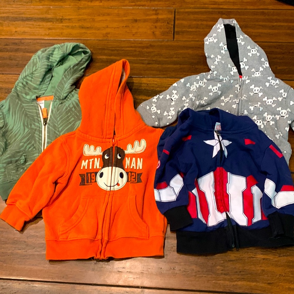 4 zip up sweatshirts